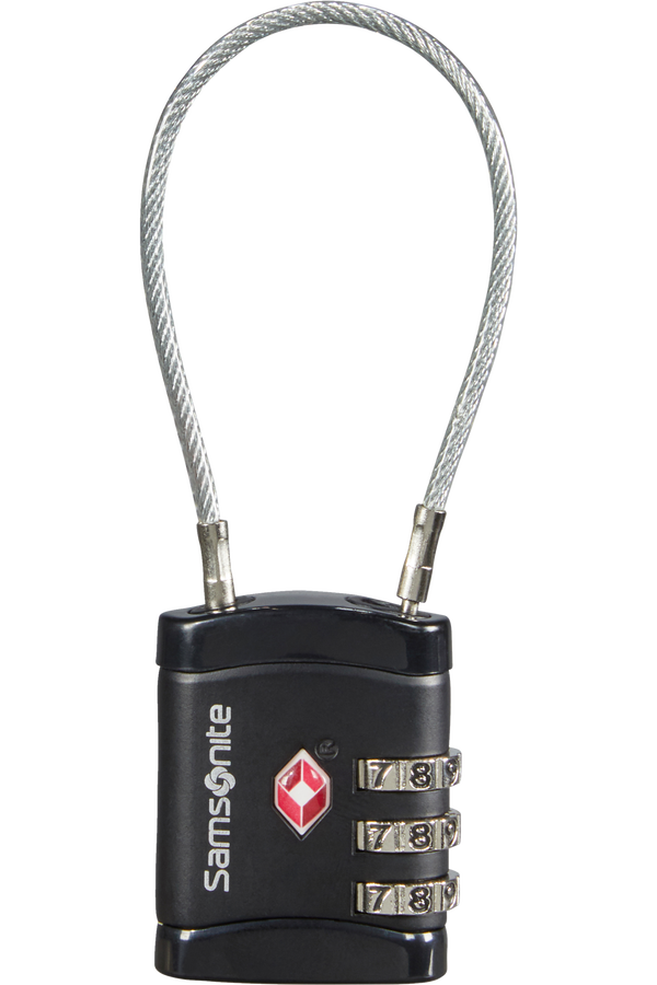 Samsonite Global Ta Cablelock 3 dial TSA Černá Samsonite Global Ta Cablelock 3 dial TSA Černá