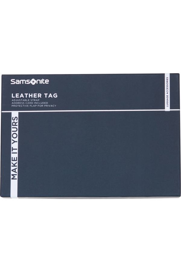 Samsonite Ta Revolution Leather Luggage Tag  Černá