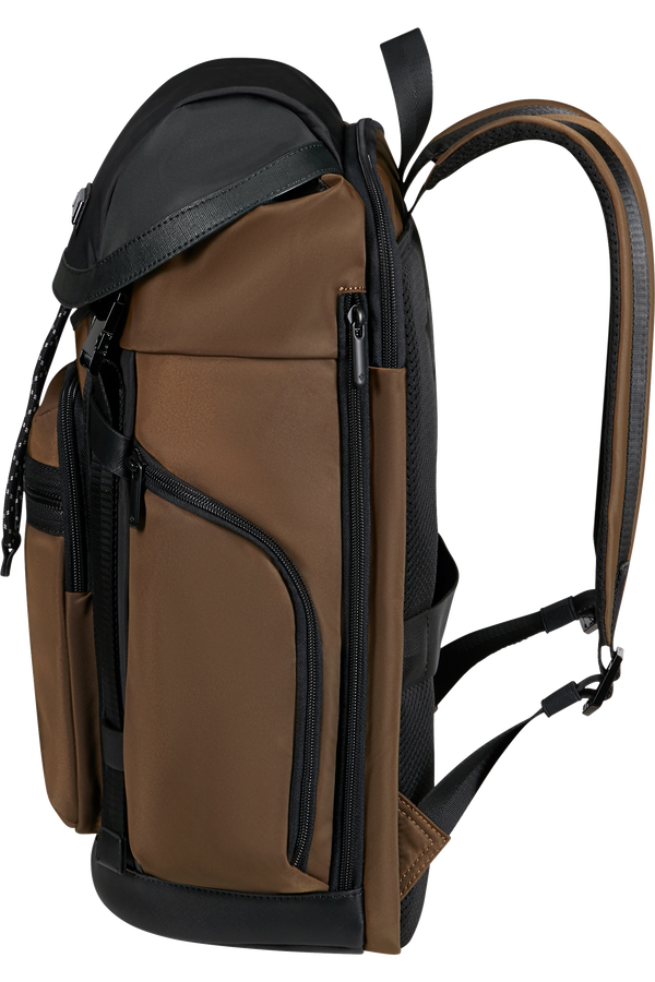 Samsonite Relyon Backpack M 15.6'' with flap  Hněd&aacute;