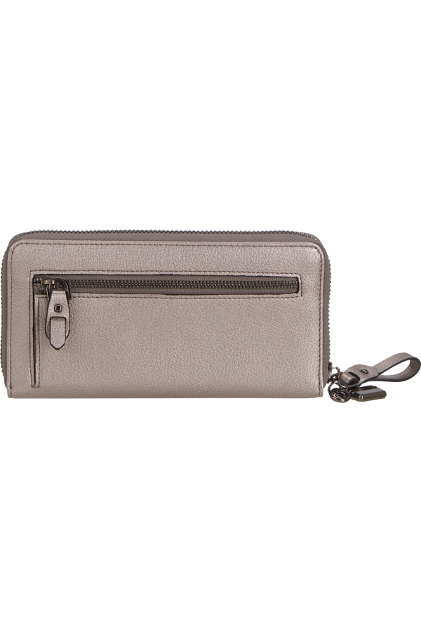 Samsonite Karissa 2.0 Slg 419 - L ZIP AROUND PU L  Stř&iacute;brn&aacute;