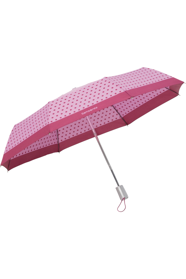 Samsonite Alu Drop S Safe 3 Sect. Auto O/C  Purple Dots