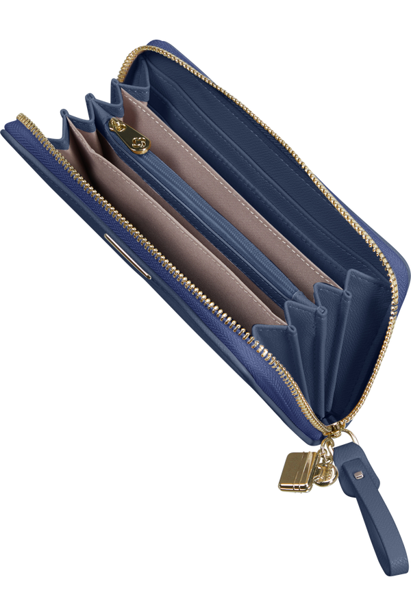 Samsonite Karissa 2.0 Slg 319 - L Zip Around L  Půlnočn&iacute; modr&aacute;