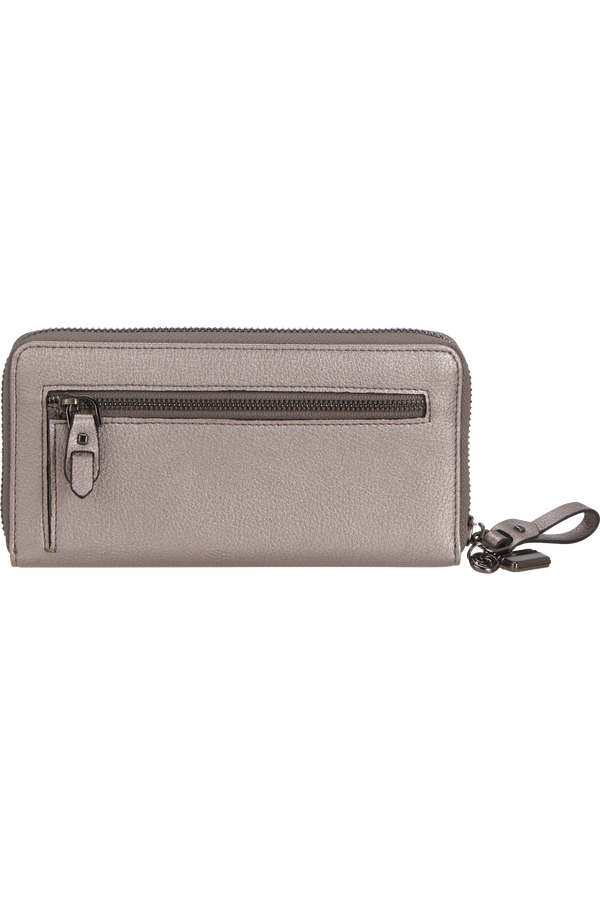 Samsonite Karissa 2.0 Slg 419 - L ZIP AROUND PU L  Stříbrná