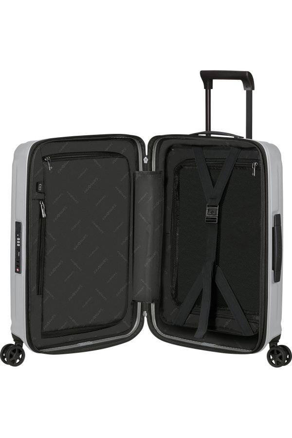Samsonite Nuon Spinner Expandable 55cm  Matn&aacute; stř&iacute;brn&aacute;