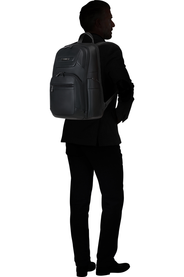 Samsonite Pro-Dlx 6 Leather Backpack 15.6'  Černá Samsonite Pro-Dlx 6 Leather Backpack 15.6'  Černá