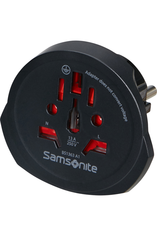 Samsonite Travel Accessories World to Europe Adaptor Černá