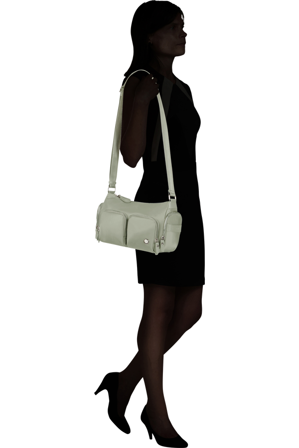 Samsonite Karissa Evo Shoulder Bag Multi Pkt  Šedo-zelená Samsonite Karissa Evo Shoulder Bag Multi Pkt  Šedo-zelená