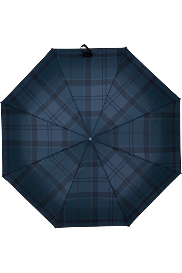 Samsonite Wood Classic S 3 Sect. Auto O/c Short  Check Dark Blue Samsonite Wood Classic S 3 Sect. Auto O/c Short  Check Dark Blue