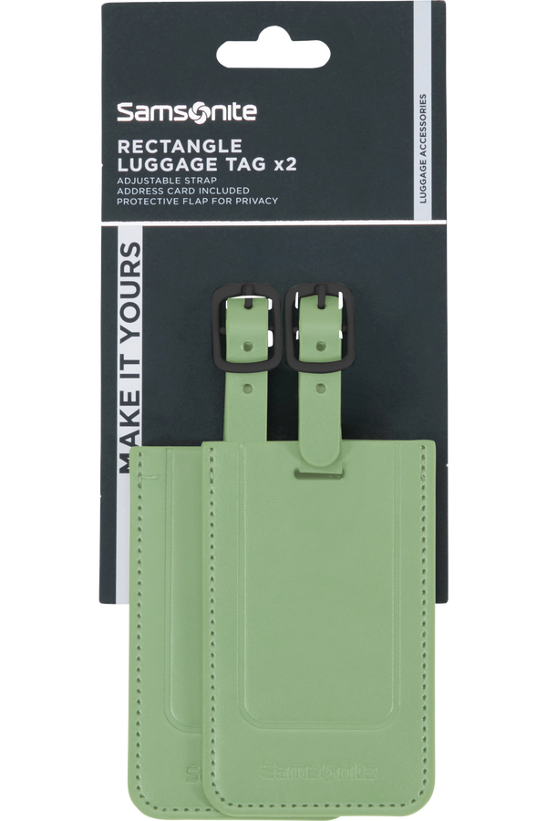 Samsonite Ta Revolution Rectangle Luggage Tag x2  Sage