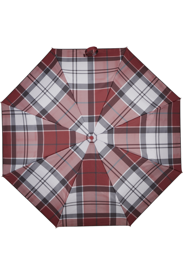 Samsonite Alu Drop S Safe 3 Sect. Auto O/C  Dark Red Check