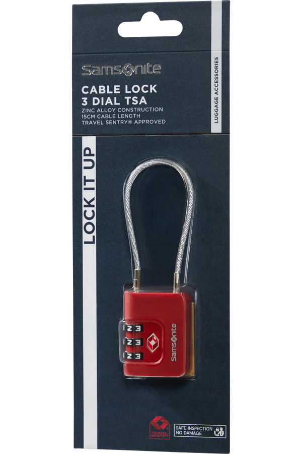 Samsonite Ta Revolution Cablelock 3 dial TSA  Červená
