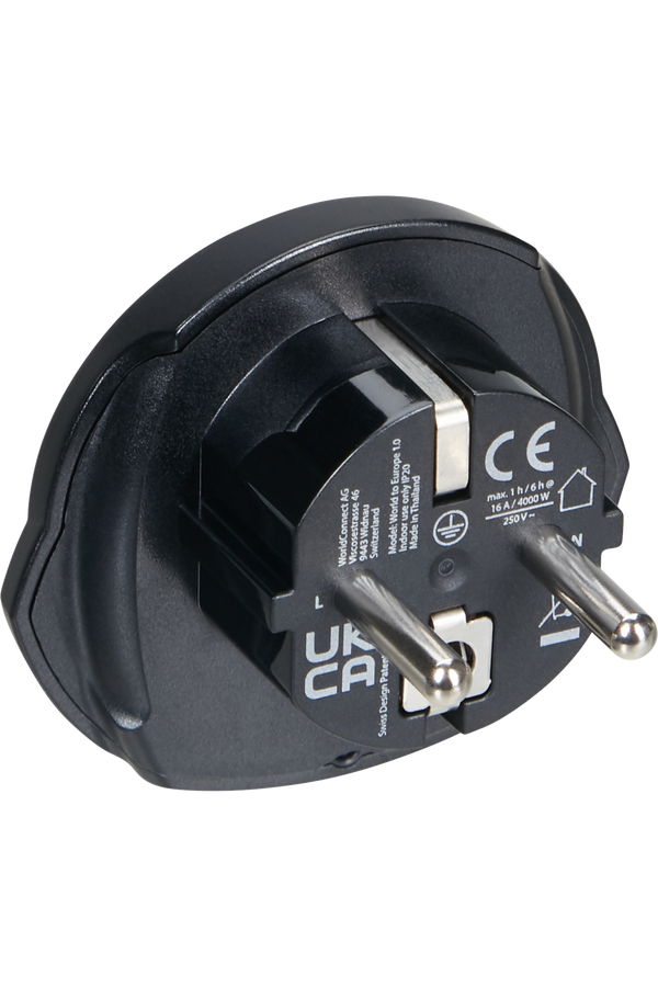 Samsonite Travel Accessories World to Europe Adaptor Černá