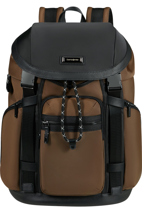 Samsonite Relyon Backpack M 15.6'' with flap  Hněd&aacute;