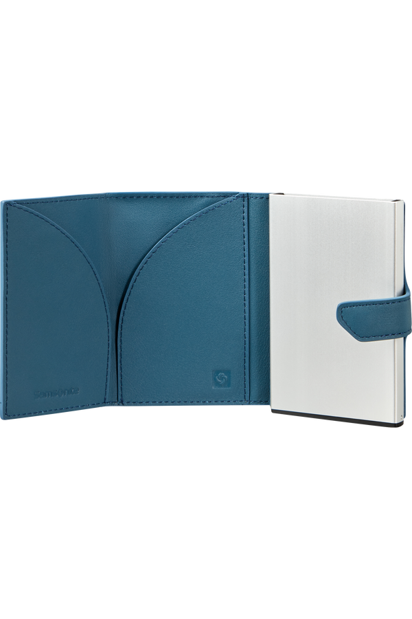 Samsonite Alu Fit Slide-up Wallet Proxis  Petrolejová modrá Samsonite Alu Fit Slide-up Wallet Proxis  Petrolejová modrá