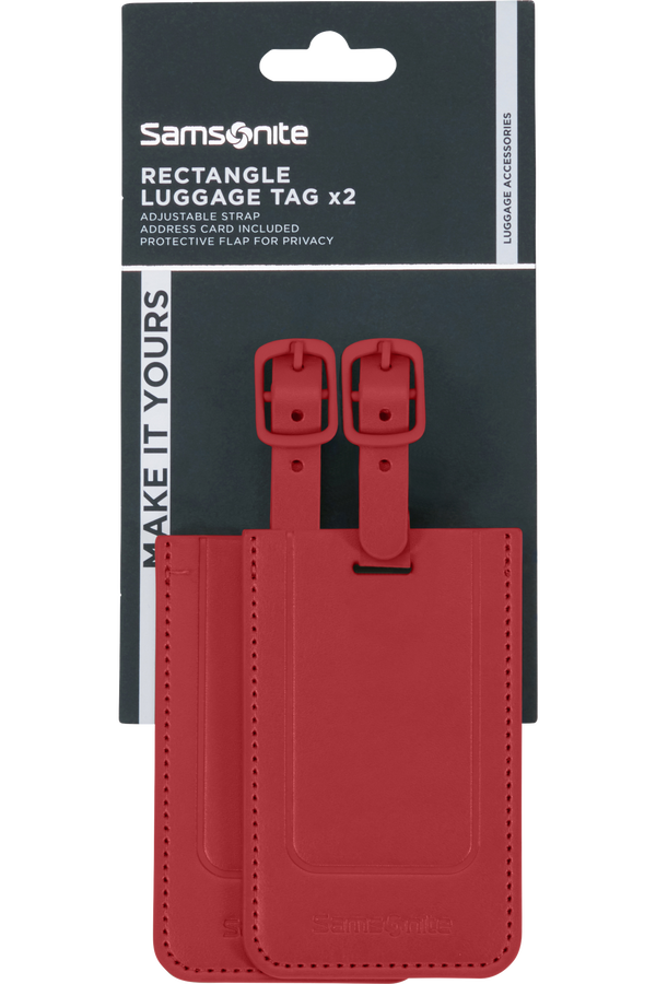 Samsonite Ta Revolution Rectangle Luggage Tag x2  Červená