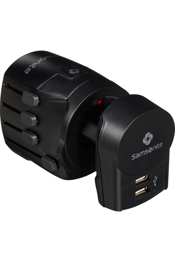 Samsonite Travel Accessories World Adaptor Pro 3-P+USB Černá