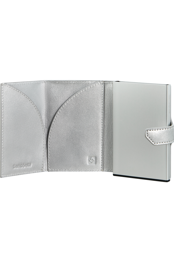 Samsonite Alu Fit Slide-up Wallet Proxis  Stříbrná Samsonite Alu Fit Slide-up Wallet Proxis  Stříbrná