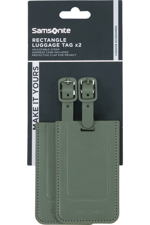 Samsonite Ta Revolution Rectangle Luggage Tag x2  Zelená