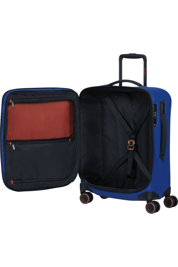 Samsonite Glazed Spinner Expandable 55cm  Elektrick&aacute; modr&aacute;