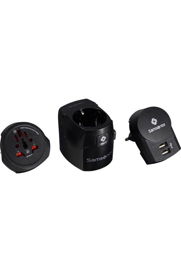 Samsonite Travel Accessories World Adaptor Pro 3-P+USB Čern&aacute;